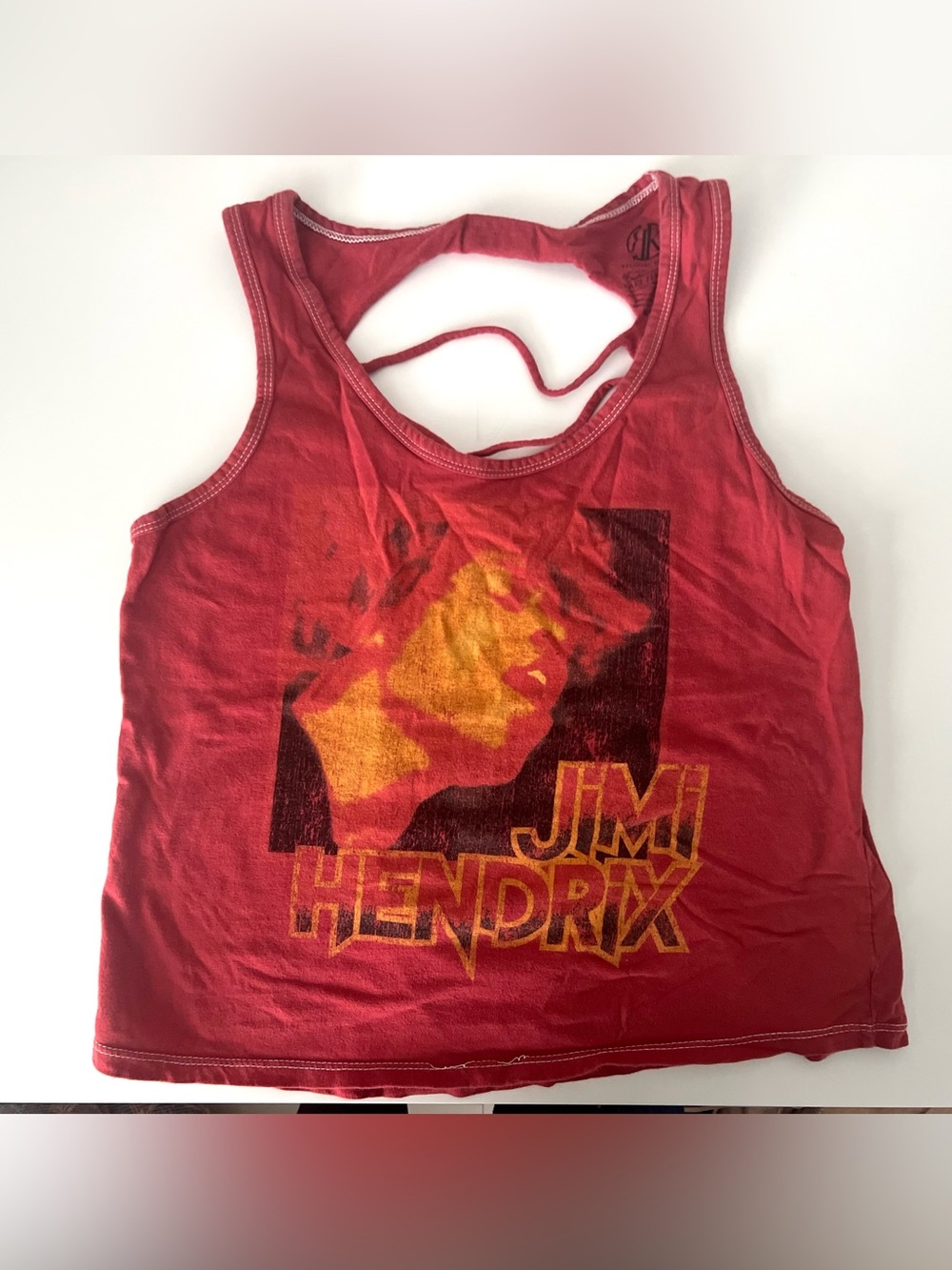 Jimi Hendrix Red Graphic Muscle Tank
